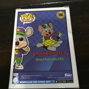 Funko Pop Chuck E. Cheese's with Purple and Green